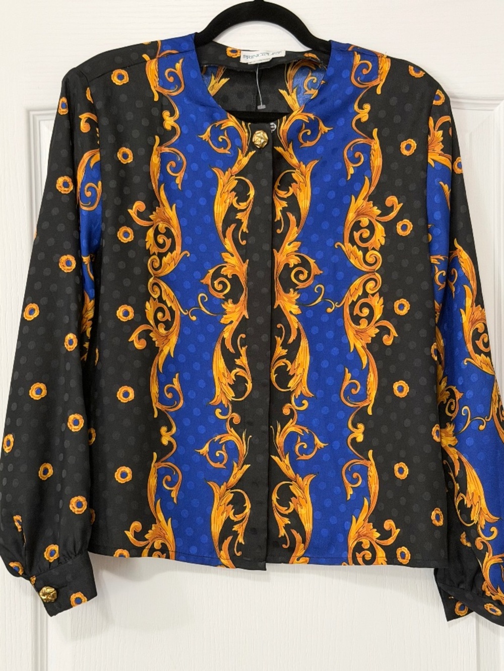 Principles vintage baroque print blouse. Size XL